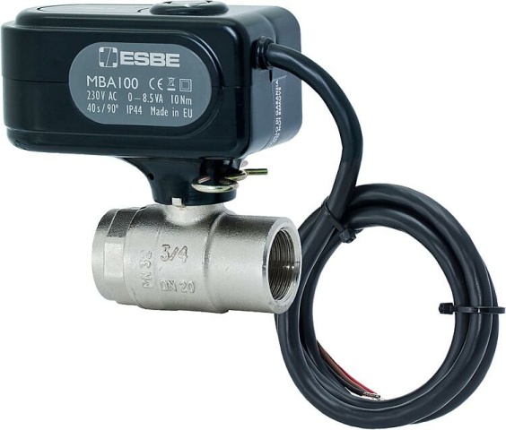 ESBE Electric Ball Valve, Type MBA 121, 2-Way DN25 (1) Female Thread, 230 V, Kvs 60 NEW