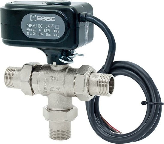 ESBE Electric Ball Valve, Type MBA 132, 3-Way, DN25 (1) NPT, Kvs 11.3 NEW