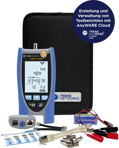 TREND Networks Verdrahtungstester BT/Report-Funktion VDV II Pro BT NEU