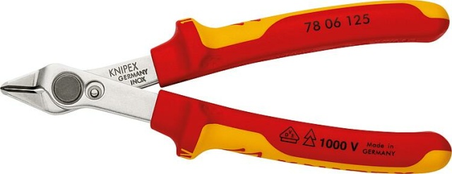 Taglierine diagonali Knipex VDE Electronic Super Knipsä, lunghezza (mm): 125 NUOVO