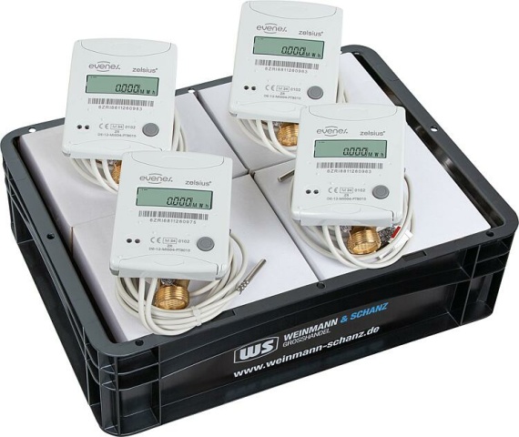 Vorteilspaket Kompaktwärmezähler evenes DN15 (3/4""), 4-teilig, +WS Box gratis! NEU