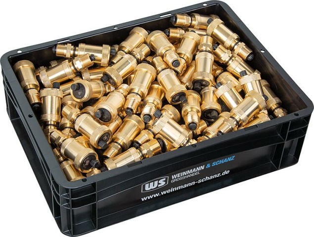 Vorteilspaket Automatischer Entlüfter m. Absperrventil DN15(1/2""), 50-teilig, +WS Box gratis! NEU