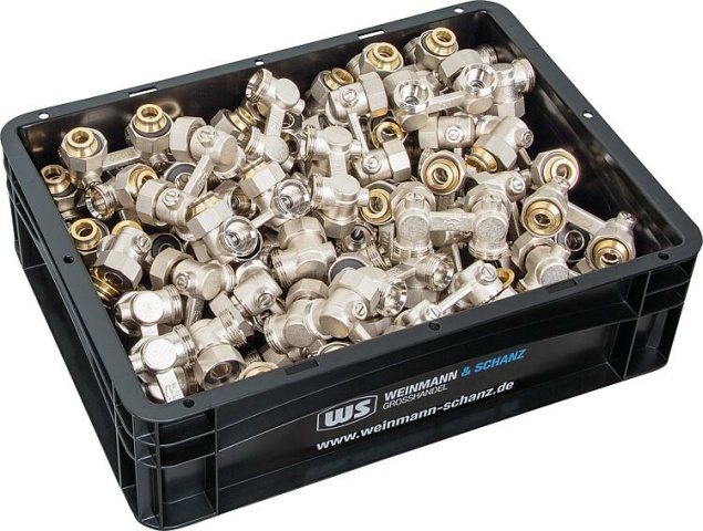 Vorteilspaket Zweirohr-Hahnblock Eck DN 20 (3/4"") 50-teilig, +WS Box gratis! NEU