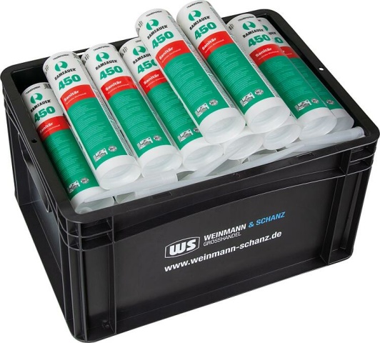 Ramsauer Vorteilspaket WS + Ramsauer, Sanitärsilikon transparent 450, 310 ml / 40 Stück + gratis WS BOX NEU