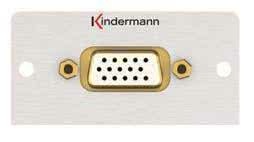 Kindermann Konnect 50 alu - VGA 7444000701 HD15 Blende 1/2 50x50 mit Kabelklemmen NEU