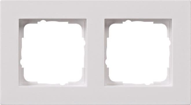 GIRA 0212295 Abdeckrahmen 2fach flach E2 Reinweiß glänzend NEU