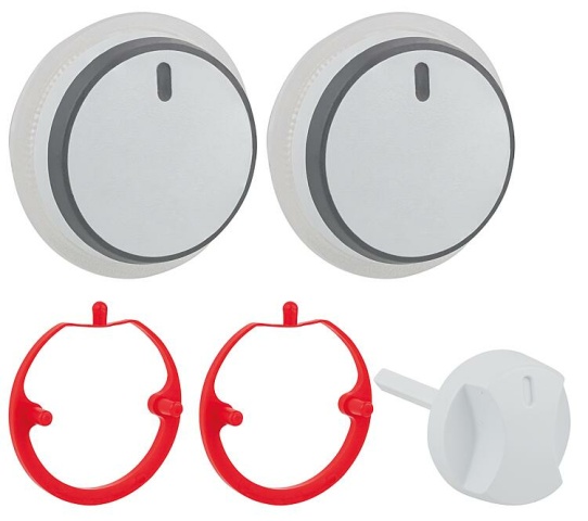 Knop, wit (excl.), set van 3, Vaillant 0020048920 NIEUW