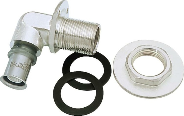 MULTITUBO Metallpress-WanddurchführungØ16mm-DN15 (1/2") IG,verzinnt NEU