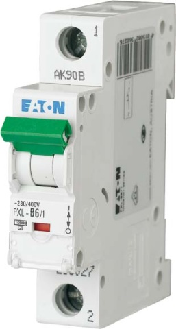 Eaton (Installation) Miniature Circuit Breaker with Labeling, B 6A, 1p PXL-B6/1 NEW