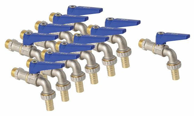 EFFEBI 10x Auslaufkugelhahn Viva DN15 (1/2") + 1x Gratis NEU