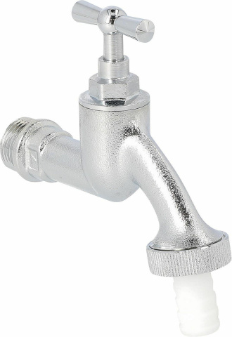 Auslaufhahn Schell mit Knebelgriff, mattchrom NEU