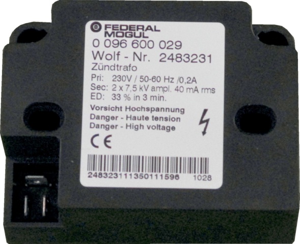 Wolf ET ontstekingstransformator ÖLV voor COB 248323199 NIEUW