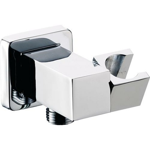 Evenes wall connection elbow incl. Skyline square shower holder DN15 (1/2) chrome NEW
