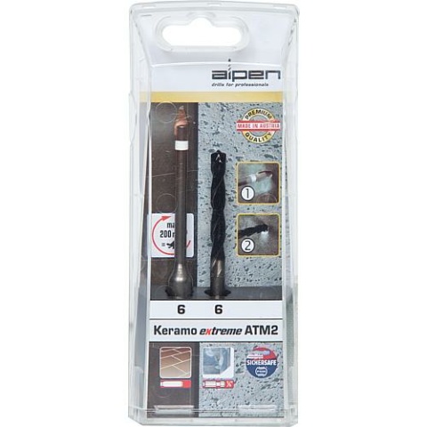 Trapano per piastrelle/cemento Alpen Keramo-extreme set 6.0 300062100 NUOVO