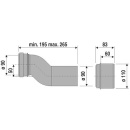 Sanitärtechnik Eisenberg Coude de raccordement PE pour WC à létage, étagé de 50 mm NOUVEAU