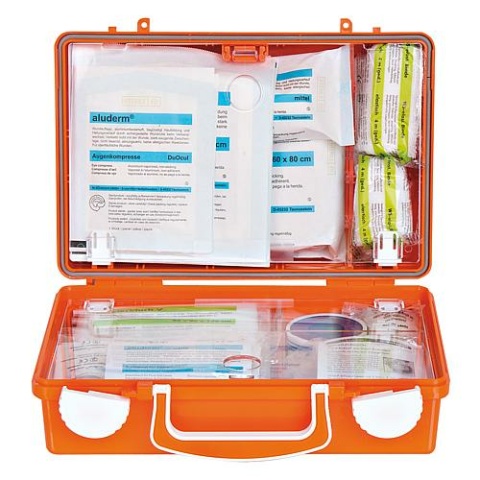 W.Söhngen Kit di pronto soccorso con riempimento secondo DIN 13 157 260x170x110 mm / arancione 301125 NUOVO