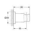 Supporto doccia a parete Grohe Rainshower con rosone quadrato cromo 27075000 NUOVO