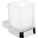 Portavasos Evenes Eivor con soporte mural de zinc cromado...