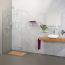 Evenes Glashalter Eldrid mit Wandhalter Messing verchromt NEU