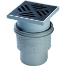 Kessel Kessel-Ablauf-Practicus 45110.40 DN100 seitl. Rost schwarz 138x138 45110.40 NEU