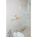 Evenes Console de rangement Eldrid L=600 mm verre satiné laiton chromé NEUF