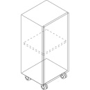 Evenes mobile pedestal ELA body white smt - front rough sawn oak 400x800x350 mm RC408035KWFES NEW