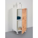 Evenes Rollcontainer ELA Korpus weiß smt - Front Eiche Furnier hell 400x800x350 mm RC408035KWFEFH NEU