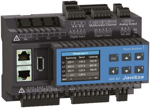 Janitza Modular UMG 801 Basisgerät 8TE erweiterbarer Netzanalysator 5231003 NEU