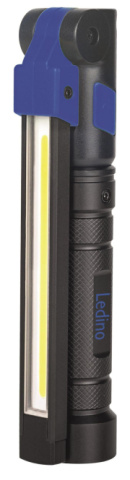 Ledino lampada portatile ricaricabile Lehen 2,6Ah IP54 7W 3 sorgenti luminose, pieghevole, ricarica USB. NUOVO