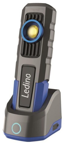 Ledino lampada portatile ricaricabile Hörde 4Ah IPX6 max 600lm con base di ricarica + cavo di ricarica USB NUOVO