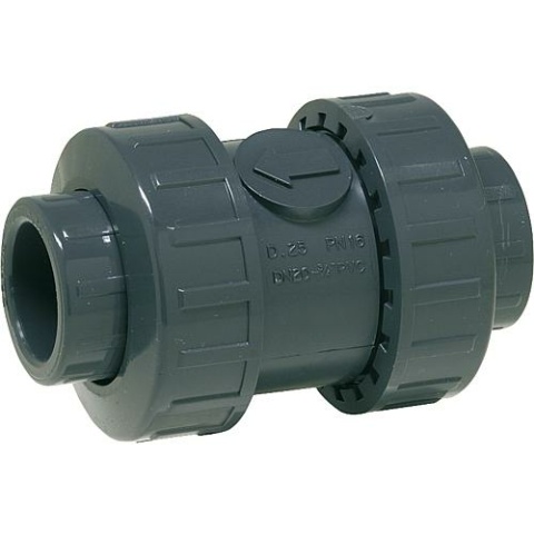 Bänninger PVC-U - Adhesive fitting non-return valve, 63 mm, spring-loaded 621.360.000.63 NEW