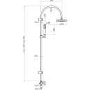 Evenes sistema de ducha Puna barra teleducha + ducha mural Ø 190 mm cromo NUEVO