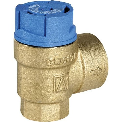 Conexión de la válvula de seguridad Resideo, entrada 1/2""IT, salida 3/4""IT 10,0bar NUEVO