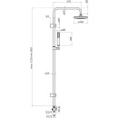 Evenes shower system Whanga bar hand shower + overhead shower Ø 190 mm chrome NEW