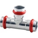 Eurotubi C-Stahl Pressfitting V-Kontur T-Stück 42 mm...