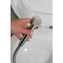 Evenes Intim Kit de douche hygiénique Evanna avec douchette, flexible de douche et support de douche chromé NOUVEAU