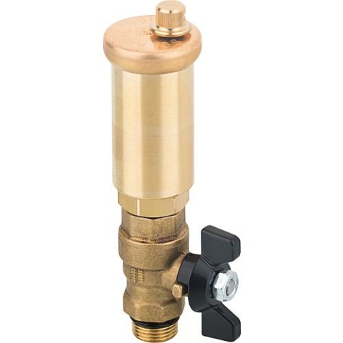 Sfiato rapido solare Afriso DN10(3/8"") con valvola a sfera di intercettazione, in ottone 77996 NUOVO