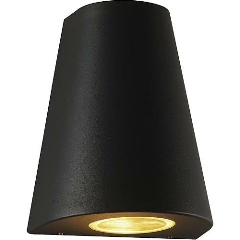 LEDs light LED Außenleuchte Lichtaustritt oben/unten,trapez, GU10 Sockel, IP54, schwarz matt 1000506 NEU