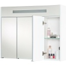 Evenes Spiegelschrank m. bel. Blende weiß Hochglanz...