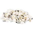 WKK Materiały mocujące podwójne końcówki drutu izolowane 10.0 x 26 kremowe, worek 100 sztuk NOWOŚĆ