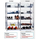 Regalwerk Anbauregal BERT mit 2 Holzfachböden und 4...