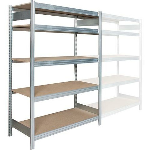 Basic shelving BERT with 5 wooden shelves Bay load 2000kg 2000x1285x400mm B3-50512-40 NEW