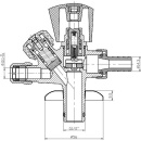 Kombi Eckventil 1/2"" selbstdichtend matt verchromt PA-geprüft (schwer) NEU