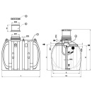 Intewa ondergrondse opslagtank Basic CU - 3000 liter LxBxH: 1920x1585x1875mm NIEUW