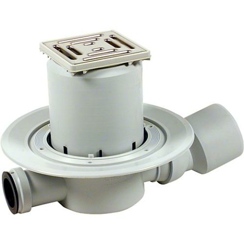 Upmann Badablauf mit 100 mm Aufsatz, DN 50 waagrecht 80130 NEU