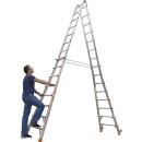 Escalera telescópica Siedra aluminio, 4x8...