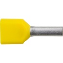 WKK Materiały mocujące podwójne końcówki drutu izolowane 6.0 x 26 czarne, worek 100 sztuk NOWOŚĆ