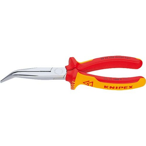 Knipex snipe nose pliers with cutting edge angled jaws 40° length 200 mm 26 26 200 NEW