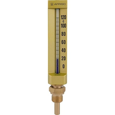 Afriso machine thermometer VMTh 150 0/120°C 40mm, G1/2B MS, straight 64100X NEW