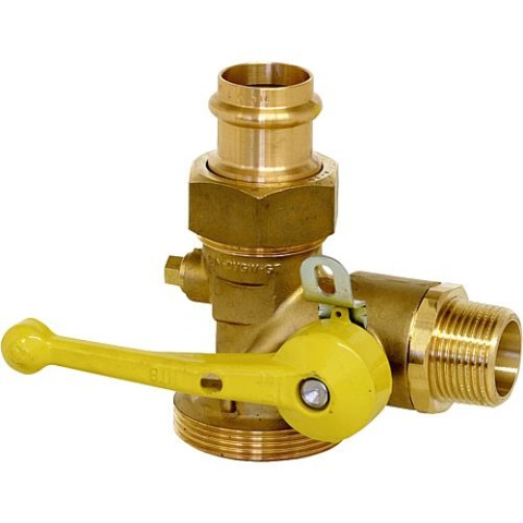 Aalberts Zählerkugelhahn DN 25 mit Pressverschraubung 28 mm Modell 5220.35 200052 NEU